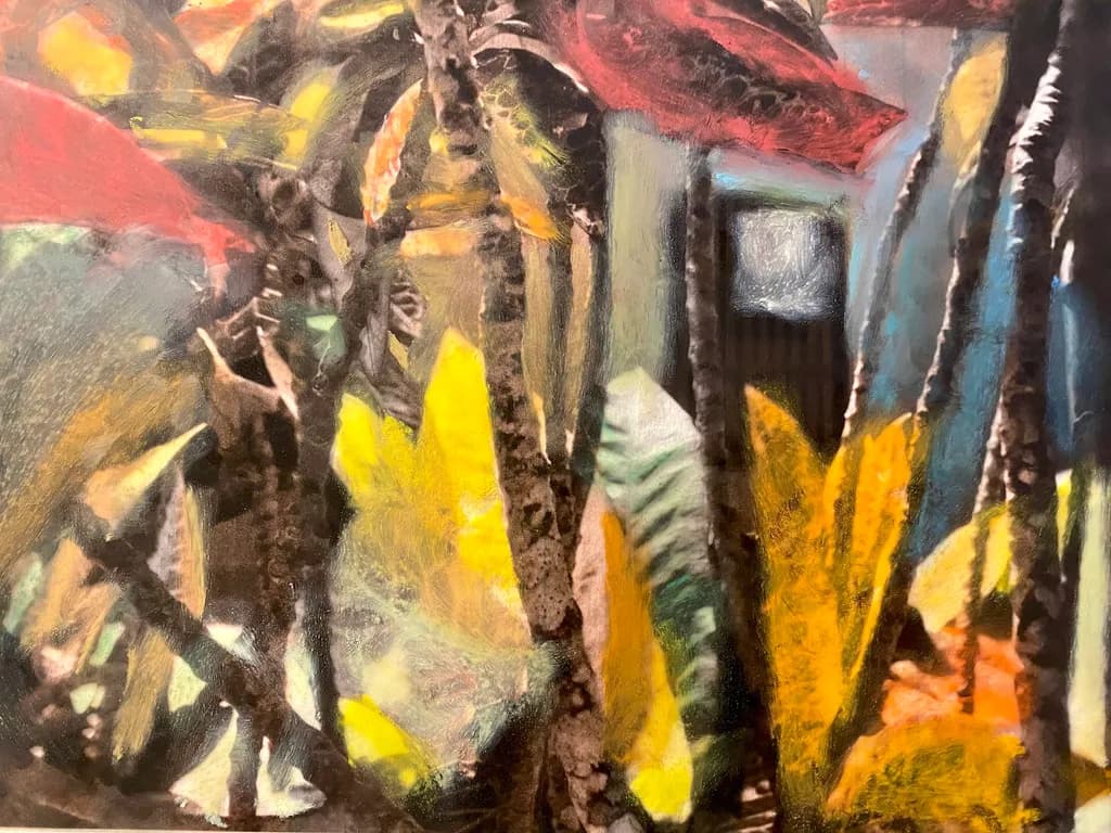 Vibrant Foliage: An Abstract Dance of Color and Texture in Nature