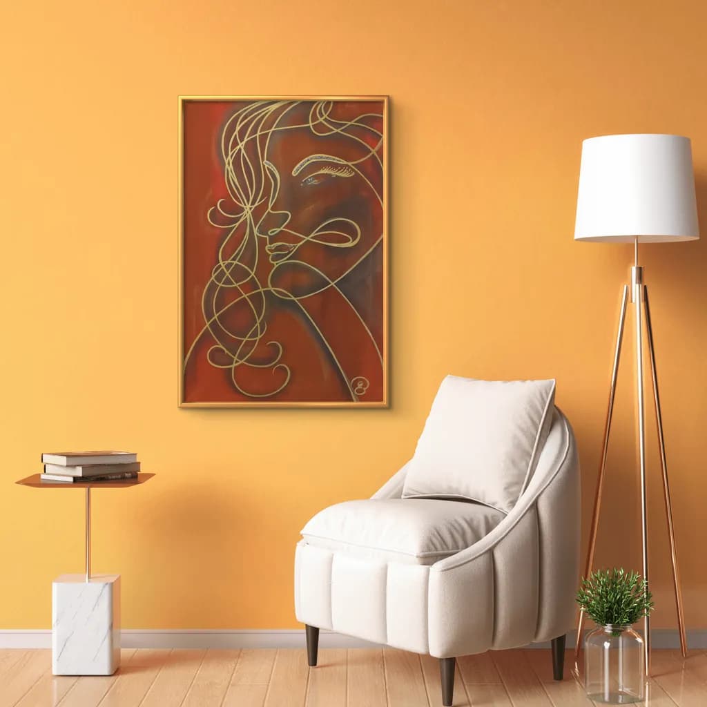 Whispers of Elegance: A Contemporary Portrait in Warm Hues