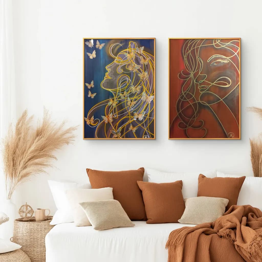 Whispers of Elegance: A Dual Portrait of Grace and Transformation