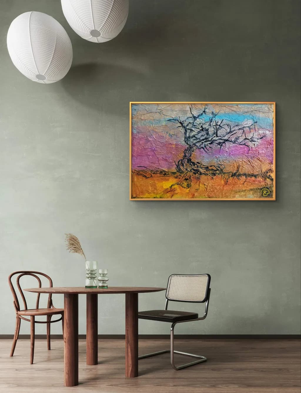 Whispers of the Desert: A Textured Journey Through Color and Form