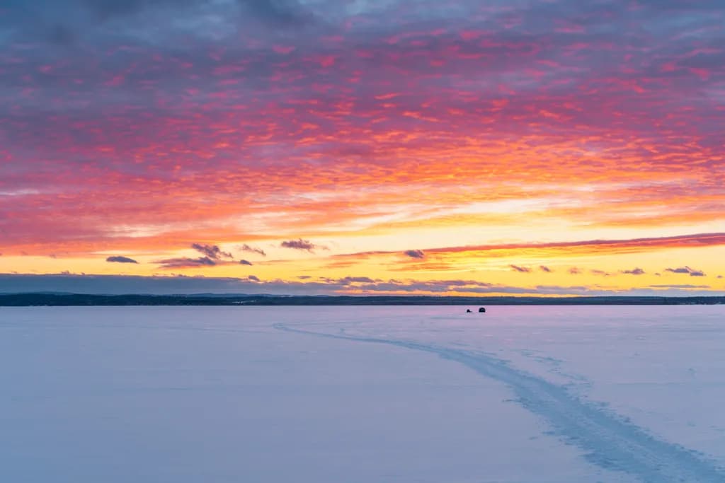 Sunset Ice Lake Dore
