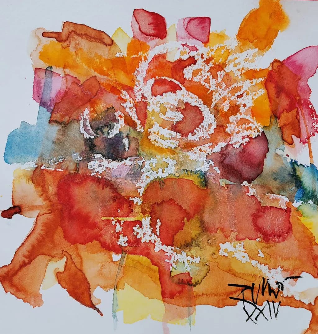 Vibrant Whispers: A Dance of Color and Emotion in Watercolor Art