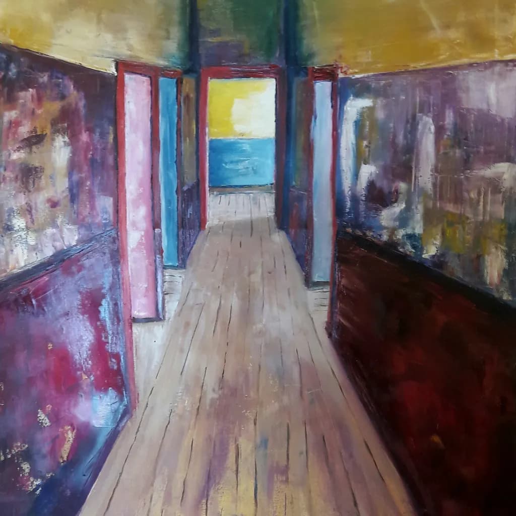 Whispers of Color: A Journey Through Open Doors to Tranquil Horizons