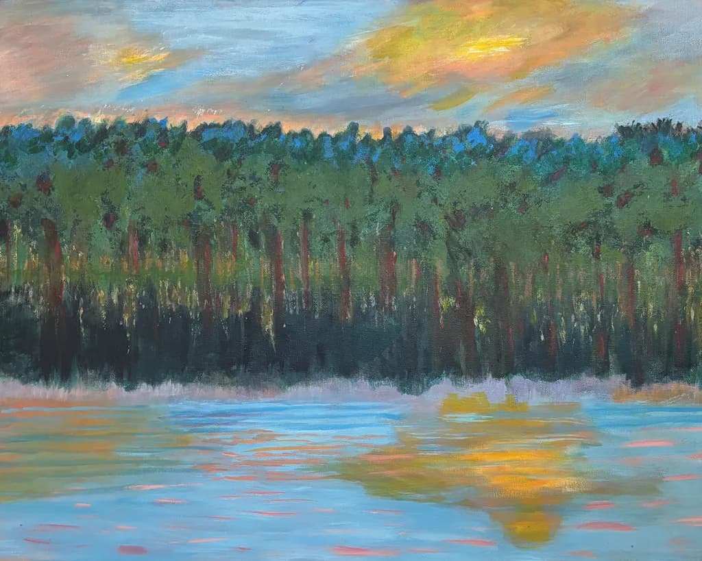 Whispers of Serenity: A Tranquil Reflection of Nature's Palette