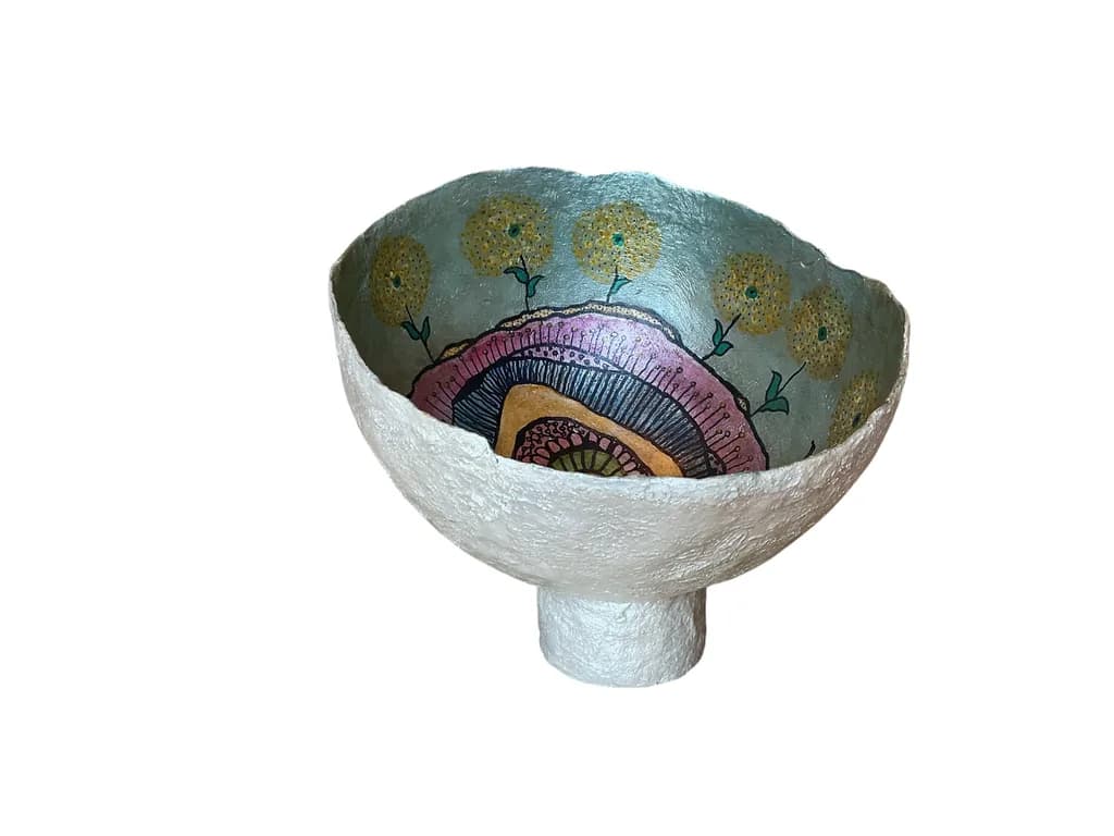 Whimsical Garden Bowl: A Playful Fusion of Color and Nature's Charm