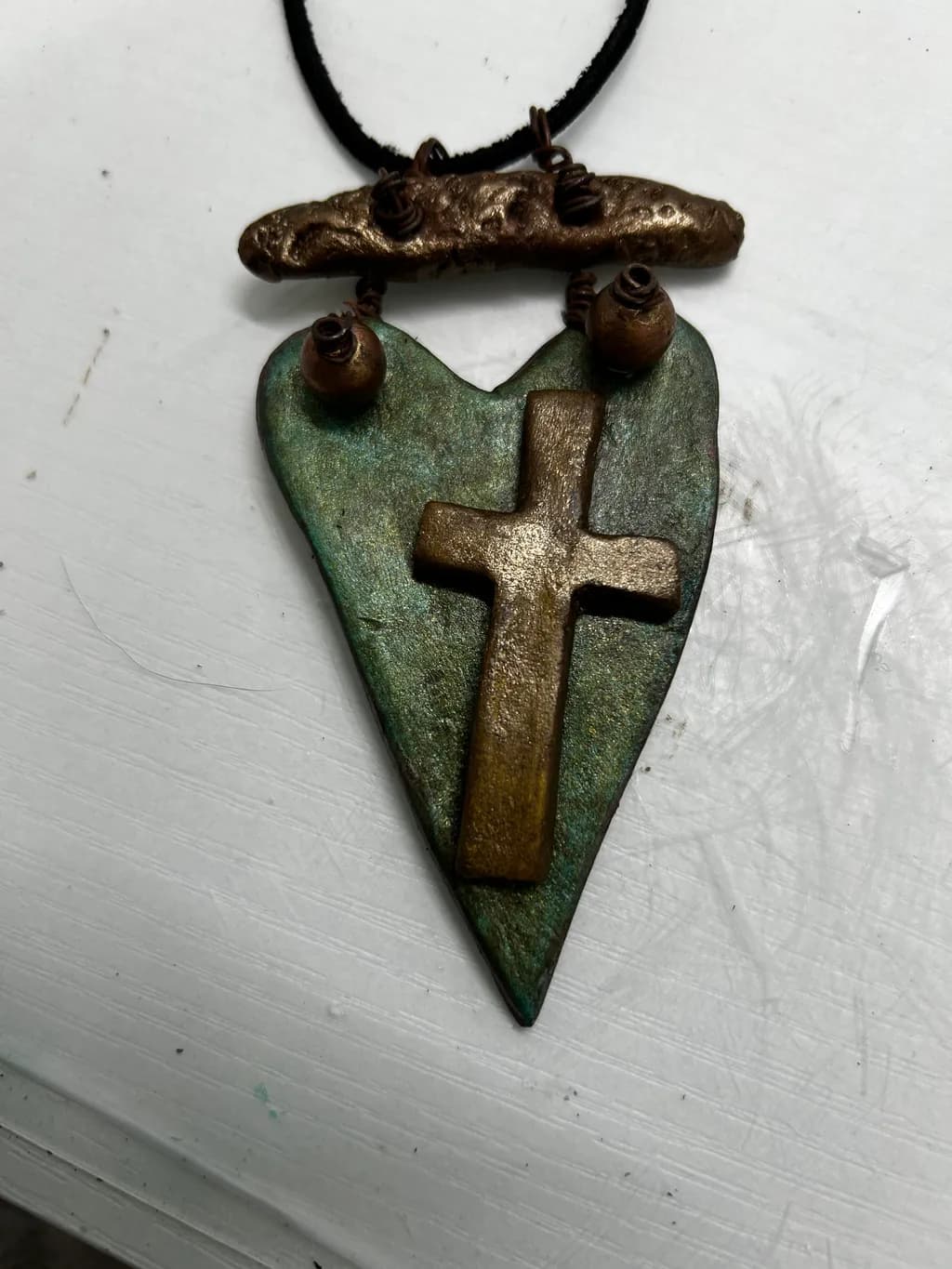 Heartfelt Harmony: A Unique Cross Pendant Celebrating Love and Faith