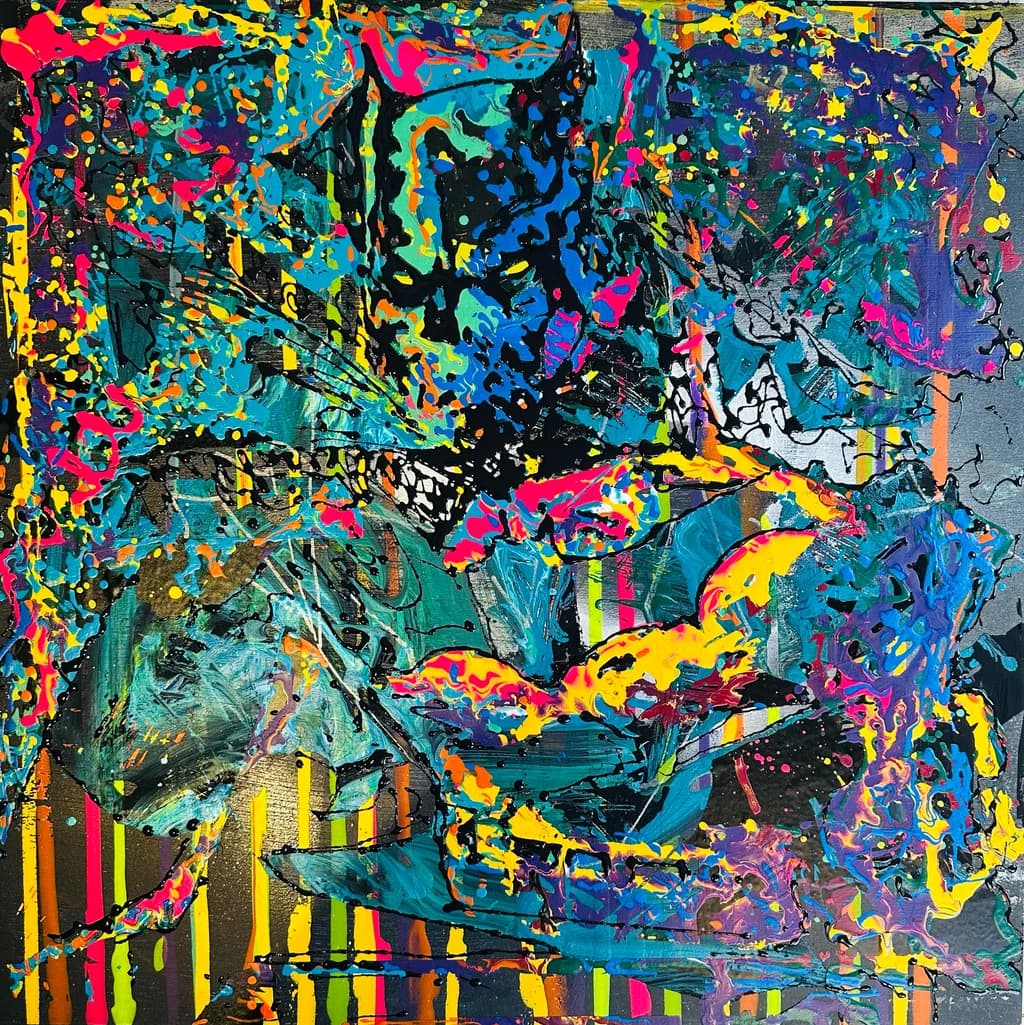 Vibrant Chaos: An Expressionistic Journey Through Color and Fluidity