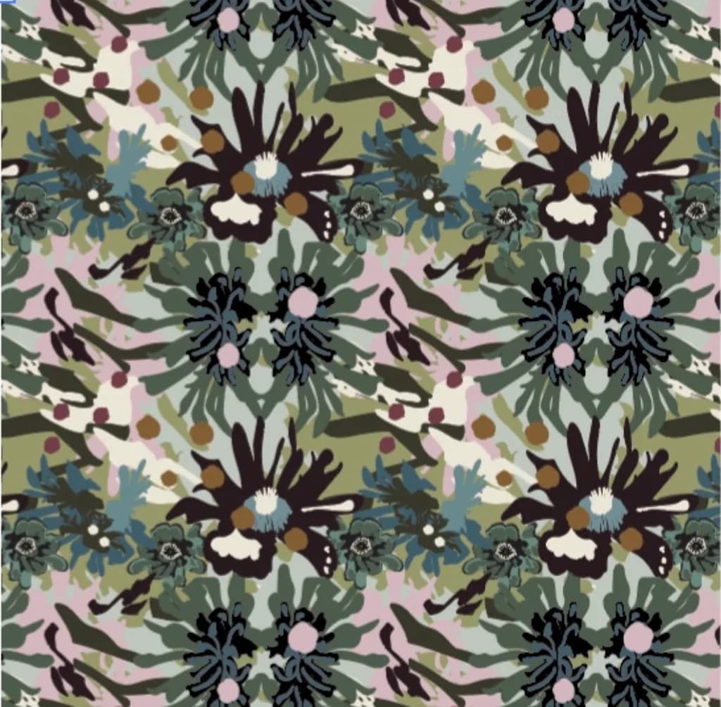 Whimsical Floral Harmony: A Dance of Nature's Palette in Abstract Design