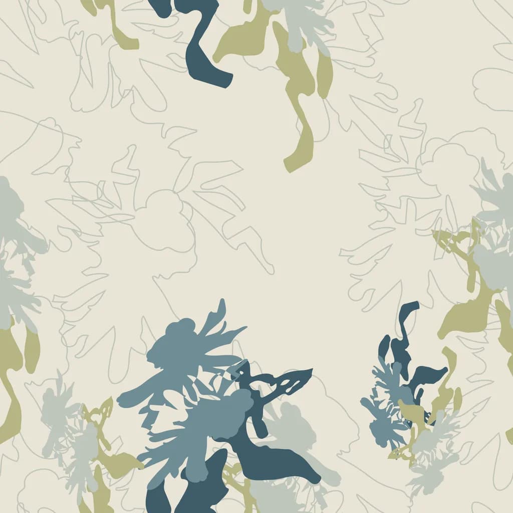 Whispers of Nature: An Abstract Floral Dance in Soft Hues