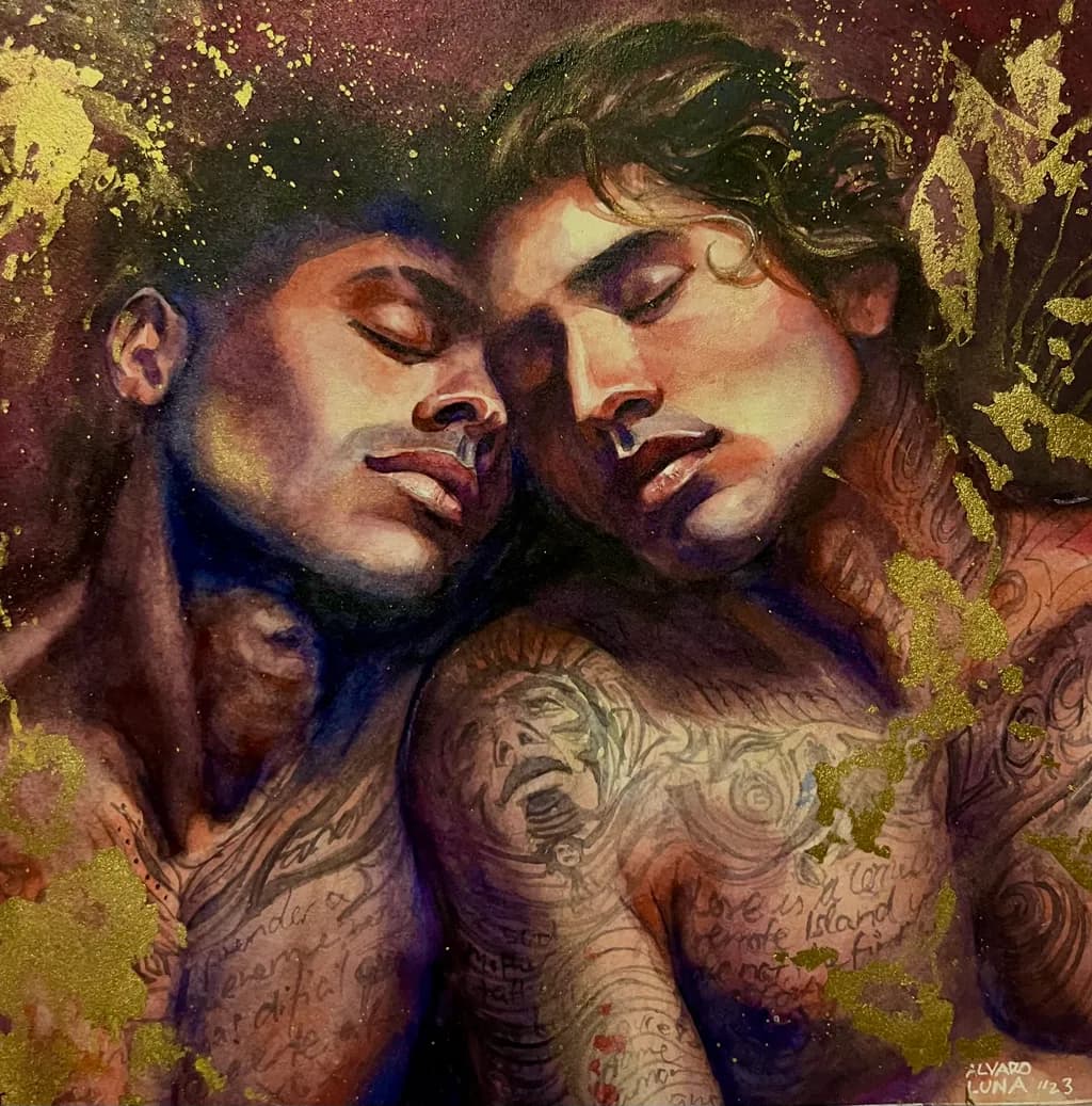 Embrace of Souls: A Tender Portrait of Love and Connection