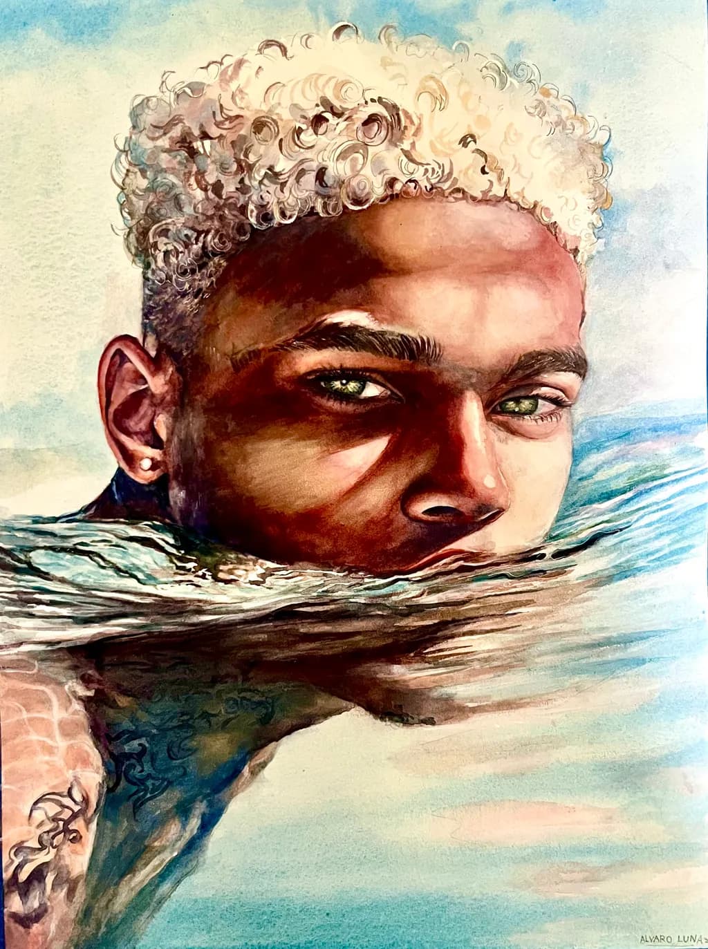 Ethereal Reflections: A Portrait Beneath the Surface