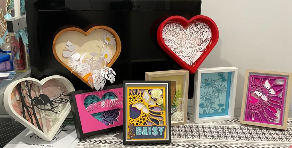 Whimsical Heartfelt Creations: A Collection of Intricate Paper Art Frames