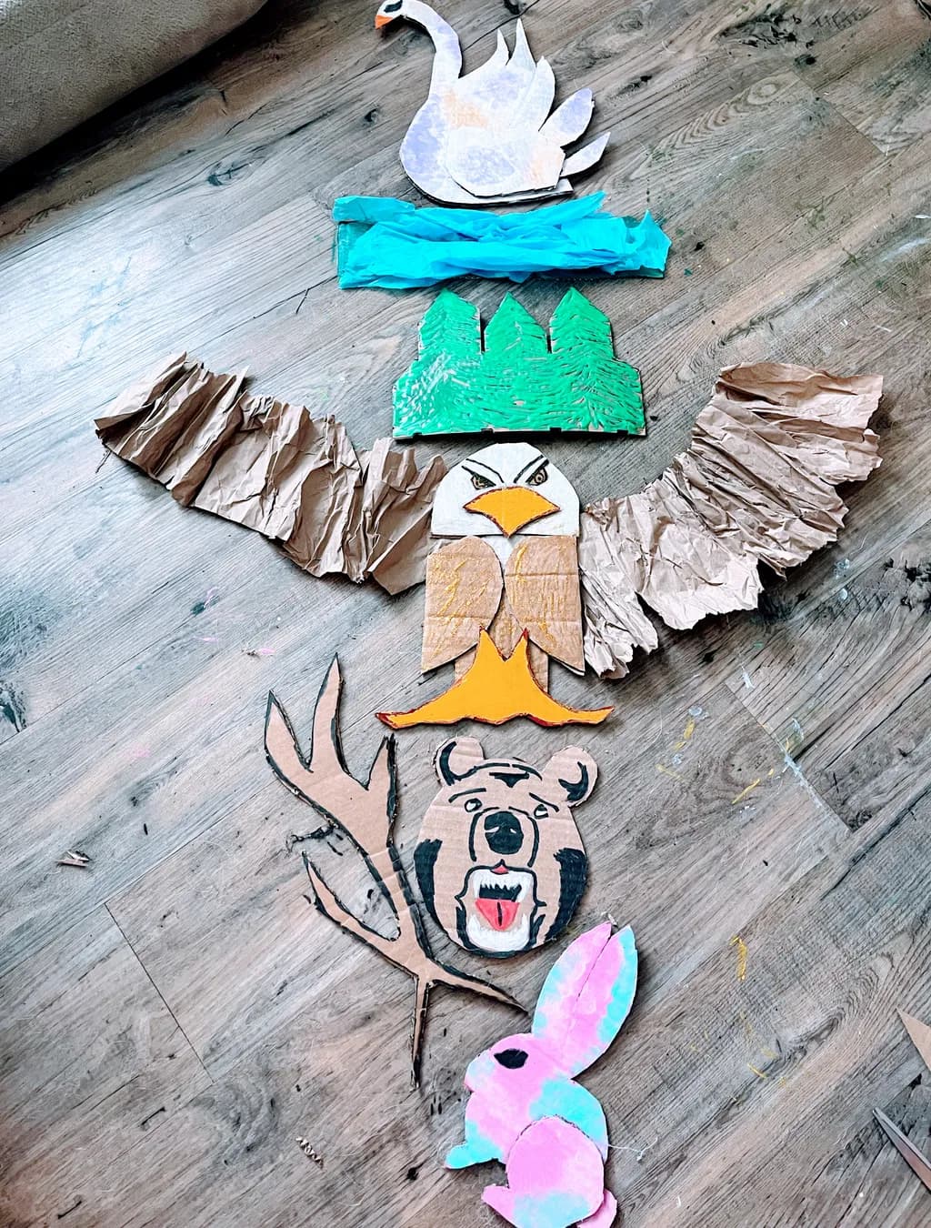 Nature's Whimsy: A Colorful Collage of Wildlife and Wonder