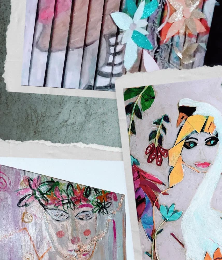 Whispers of Color: A Vibrant Tapestry of Feminine Beauty and Nature's Embrace