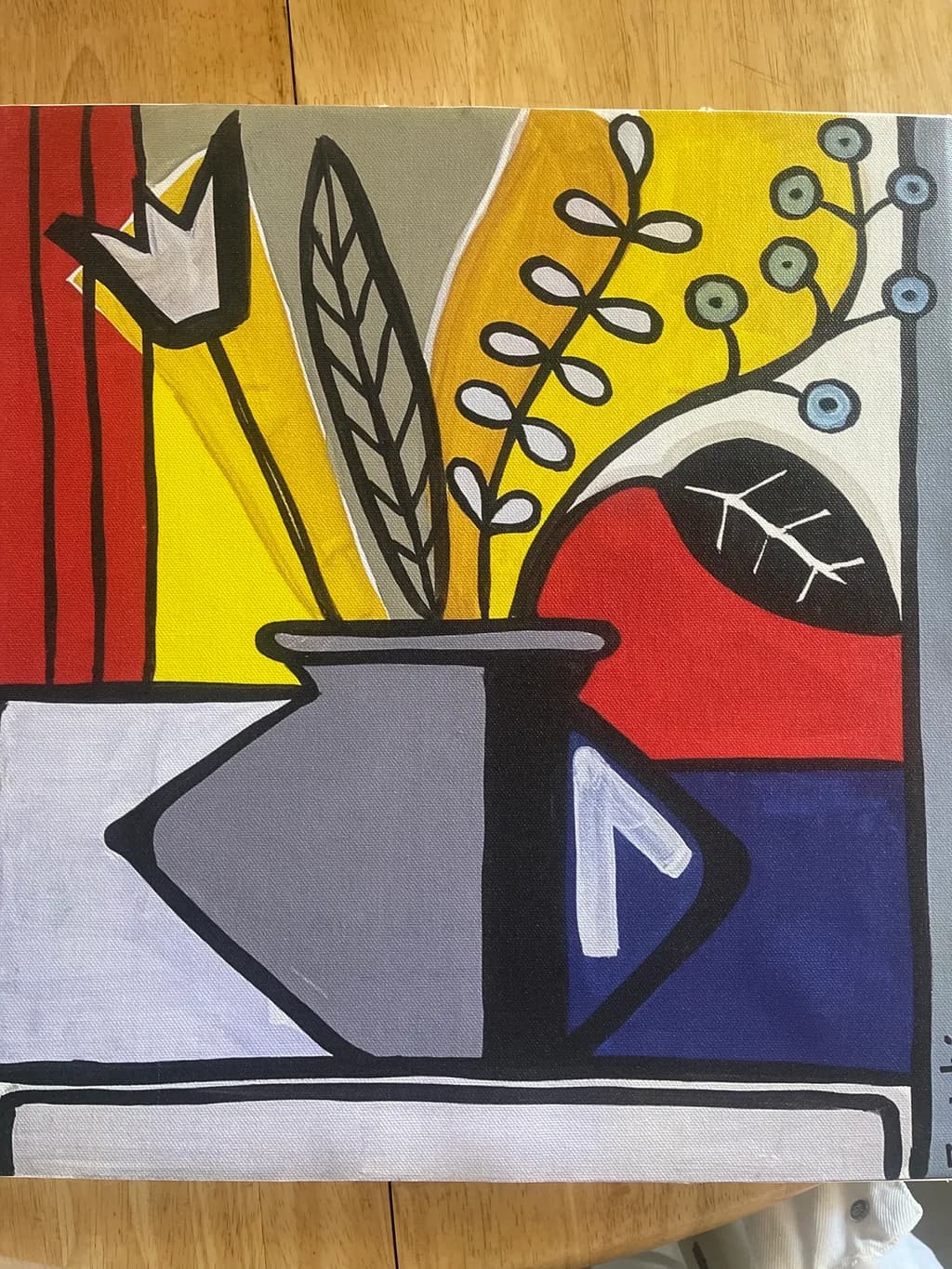 Vibrant Harmony: A Modern Still Life in Bold Colors and Shapes