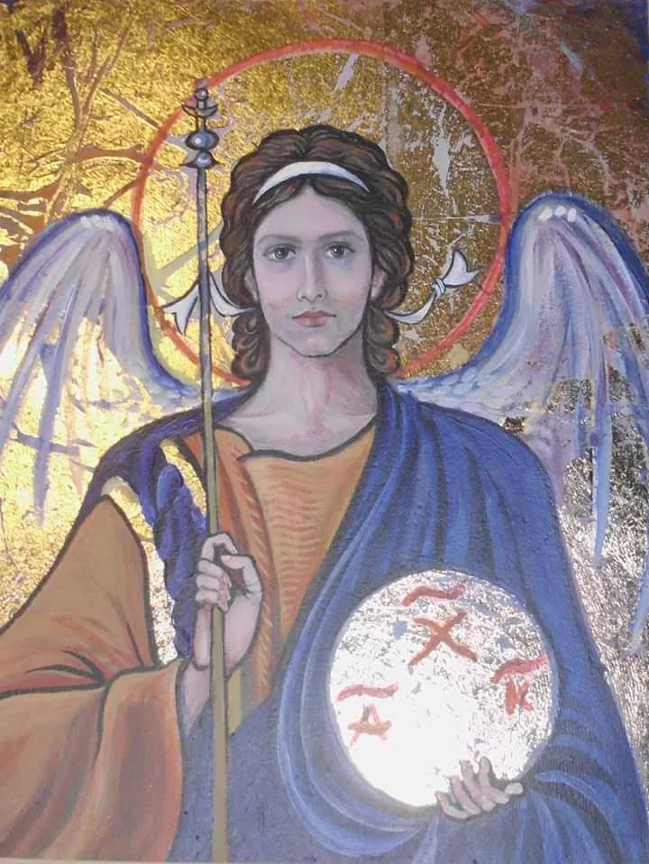 Celestial Guardian: An Angelic Portrait of Strength and Serenity