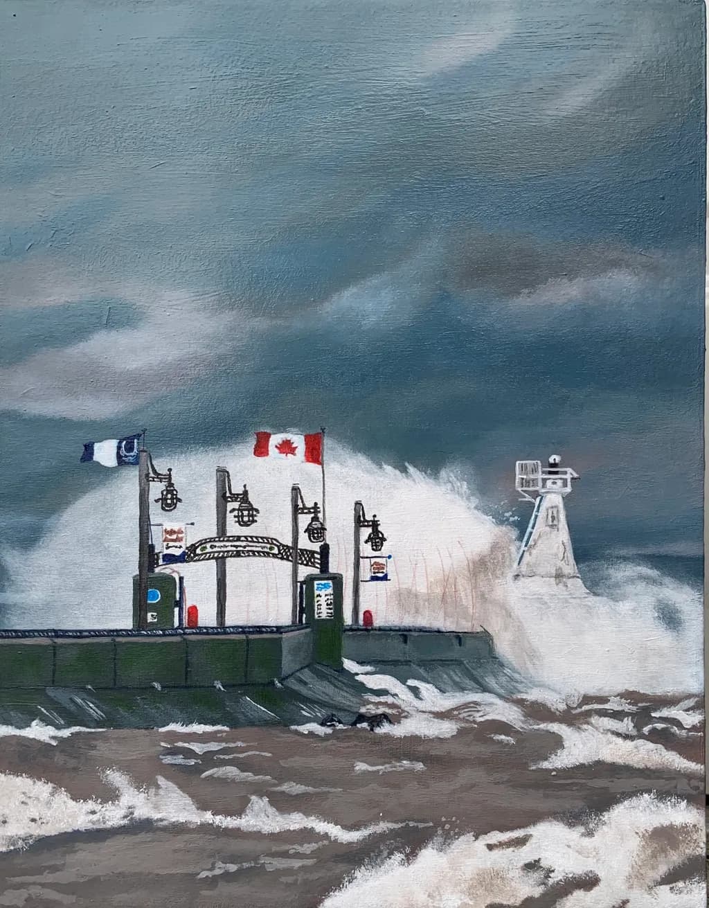 Stormy Embrace: The Power of Nature at the Canadian Lighthouse