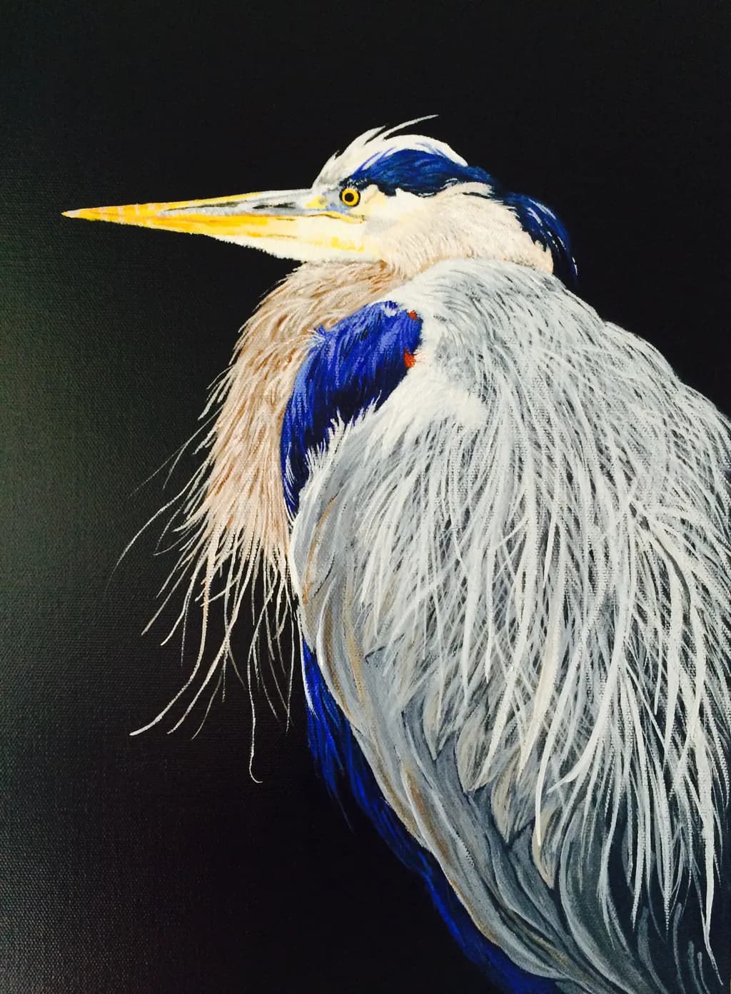Majestic Blue Heron: A Realistic Portrait of Nature's Elegance