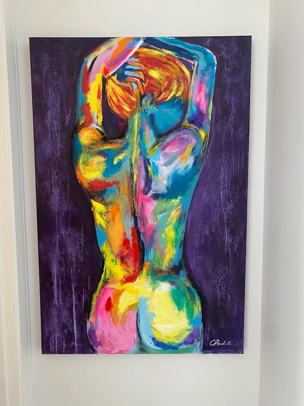 Vibrant Embrace: A Celebration of Color and Form in Abstract Human Art