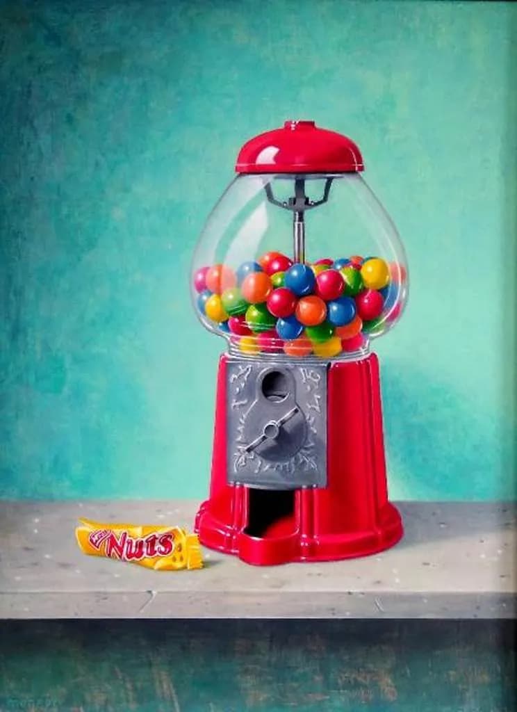 Colorful Nostalgia: A Retro Gumball Machine Delight