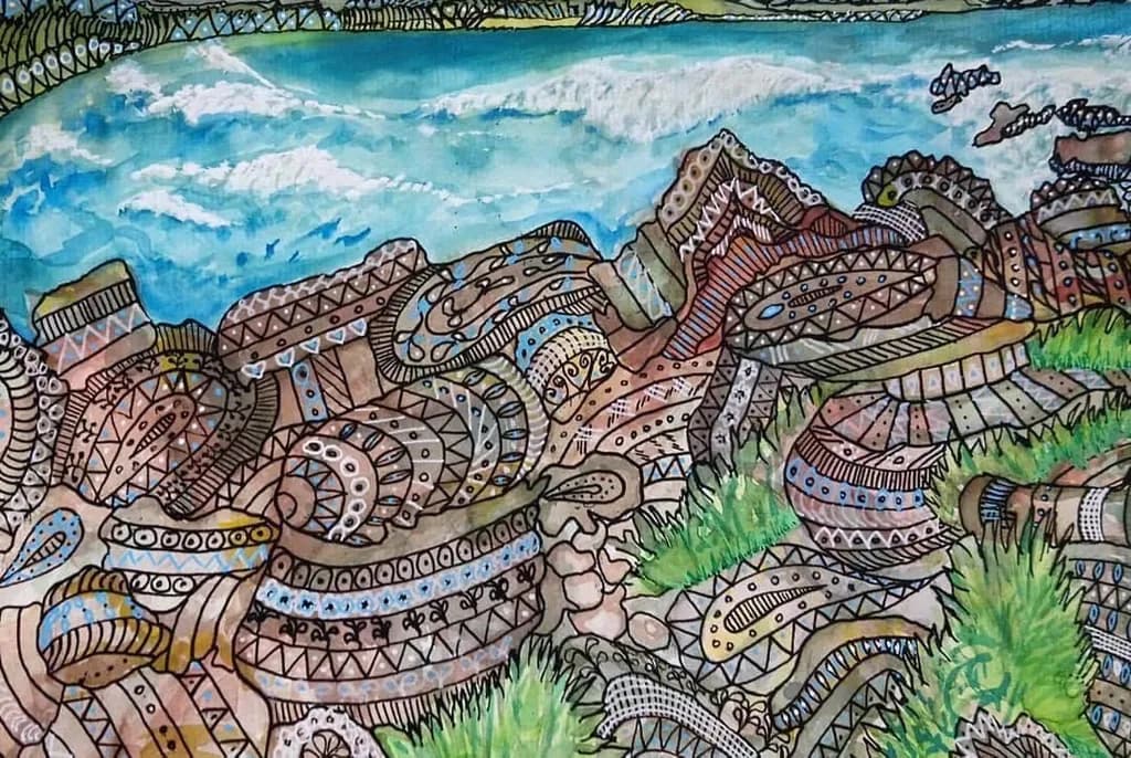 Whispers of the Shore: A Vibrant Dance of Rocks and Waves