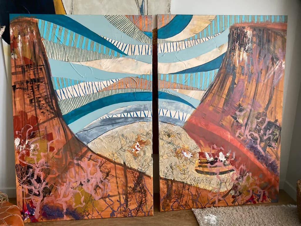 Vibrant Horizons: A Journey Through Abstract Landscapes