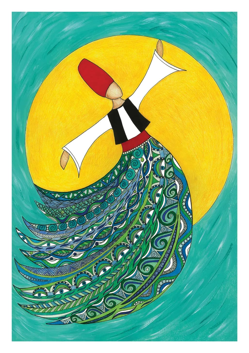 Whirling Harmony: A Dance of Color and Spirit