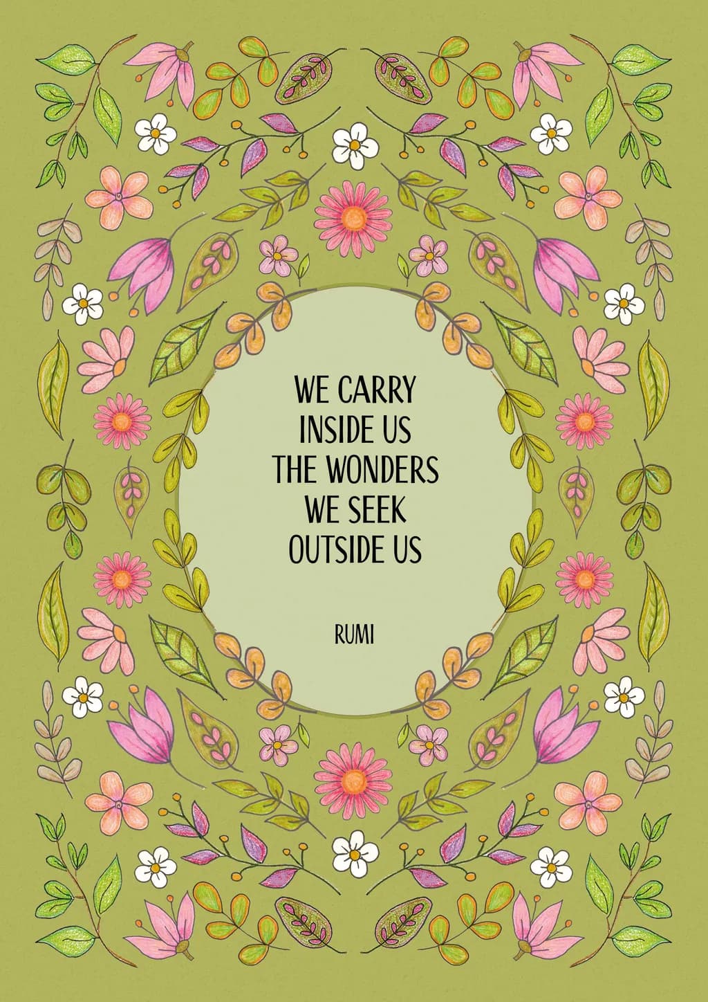 Whispers of Wonder: A Floral Tribute to Rumi's Wisdom