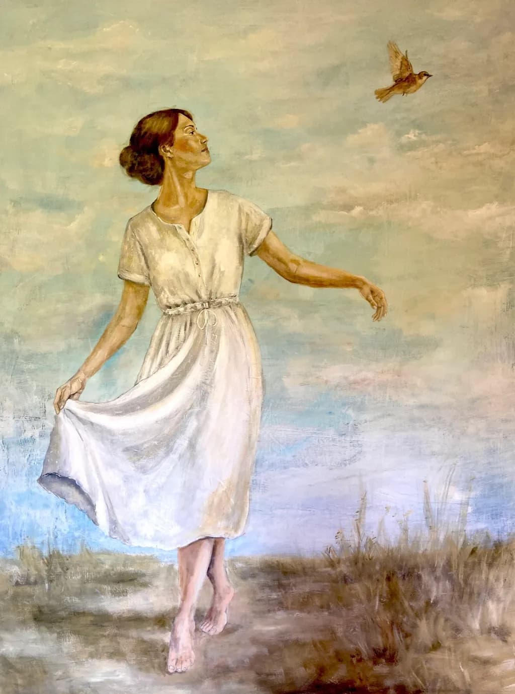 Woman and Bird