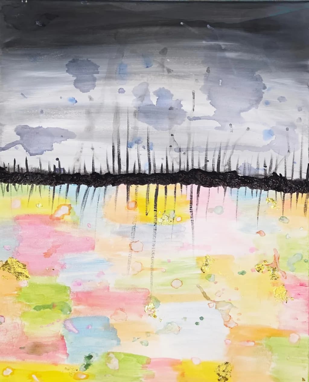 Whimsical Horizons: A Dance of Color and Contrast