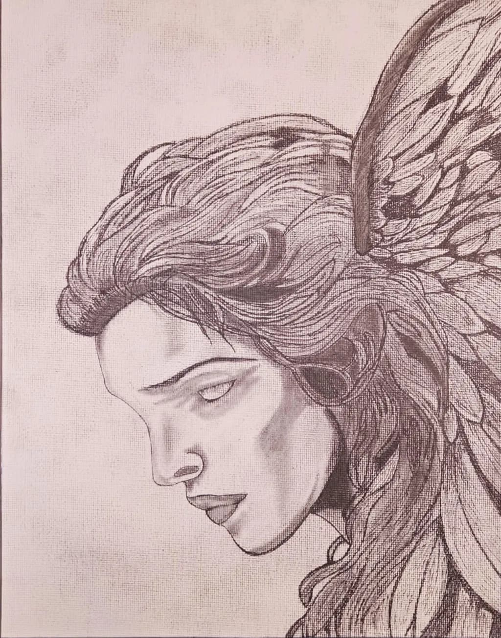 Whispers of Wings: A Serene Portrait of Grace and Reflection