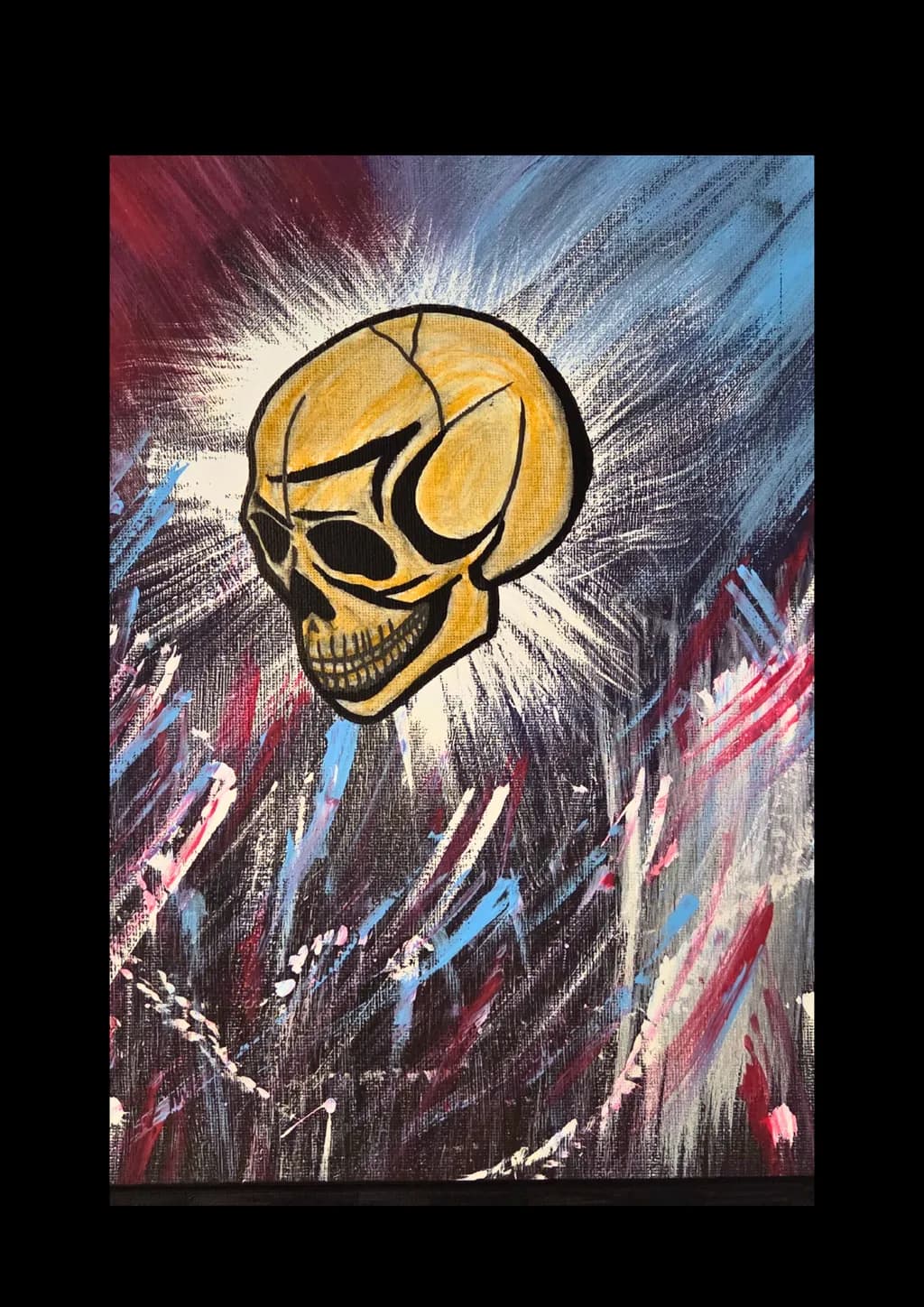 Radiant Skull: A Playful Dance of Light and Color