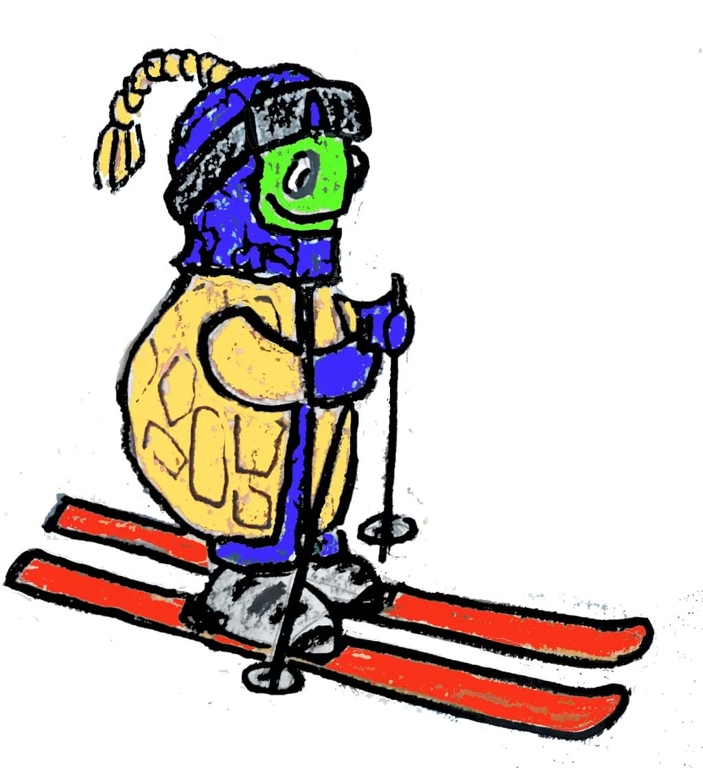 Skiing Turtle: A Whimsical Adventure on the Slopes