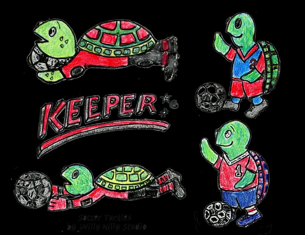 Turtle Keeper: A Whimsical Soccer Adventure in Colorful Artistry