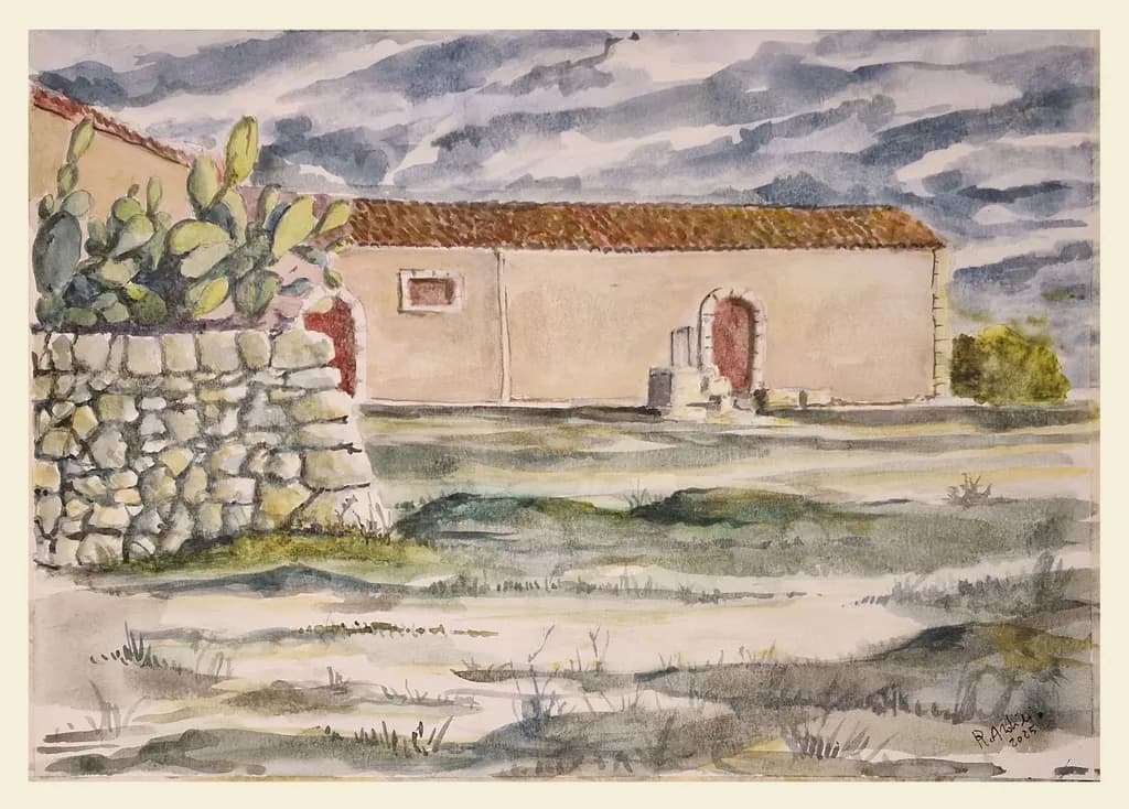 Whispers of the Desert: A Watercolor Journey Through Nature's Architecture