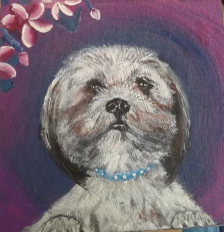 Whimsical Canine Portrait: A Heartfelt Tribute to a Beloved Companion