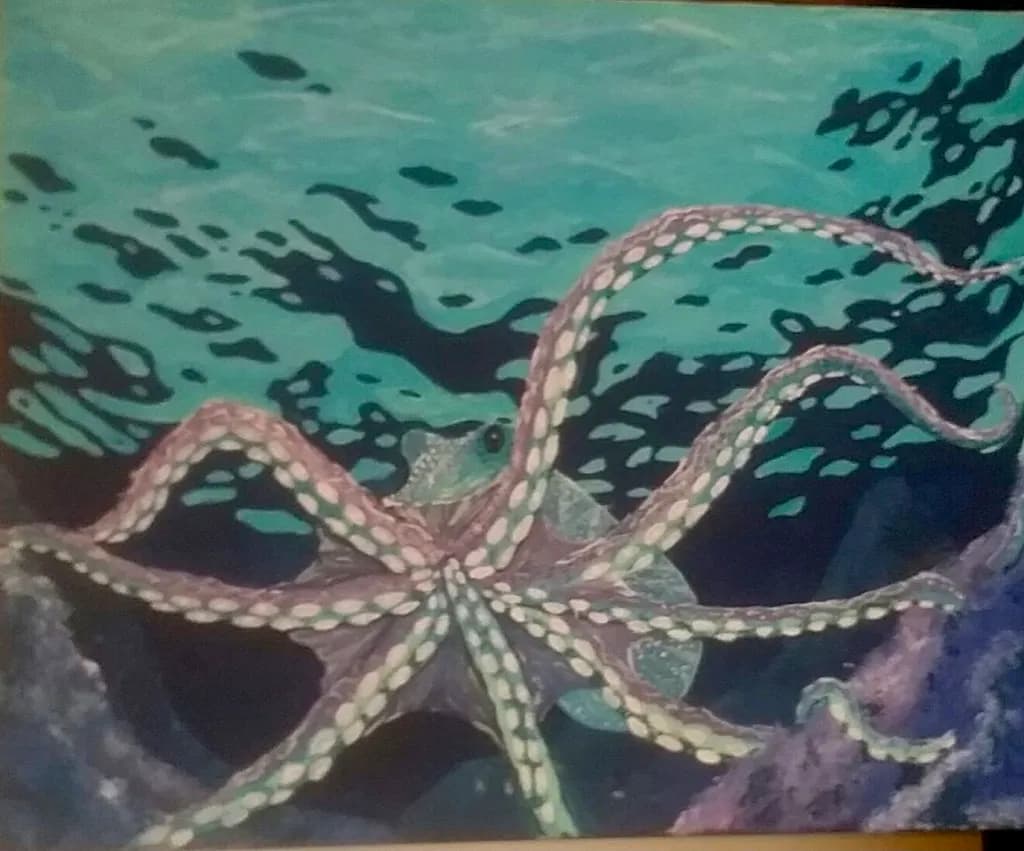 Vibrant Underwater Dance: The Colorful Life of an Octopus