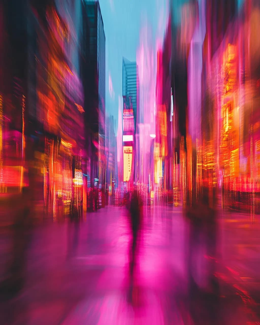 Vibrant Echoes of the City: A Dreamlike Journey Through Neon Lights