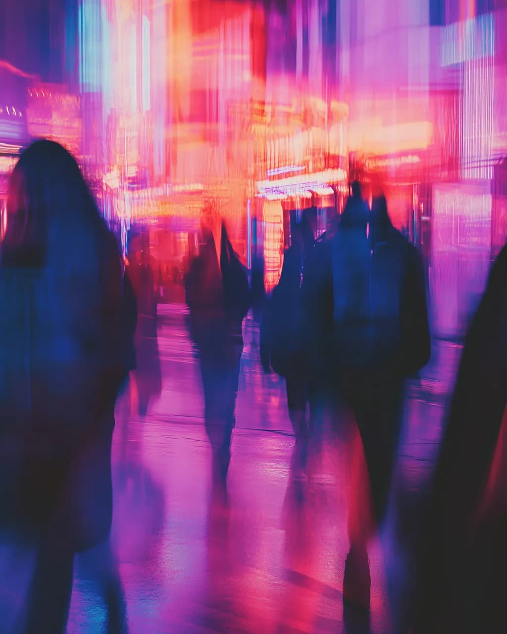 Urban Dreamscape: A Vibrant Dance of Shadows and Light