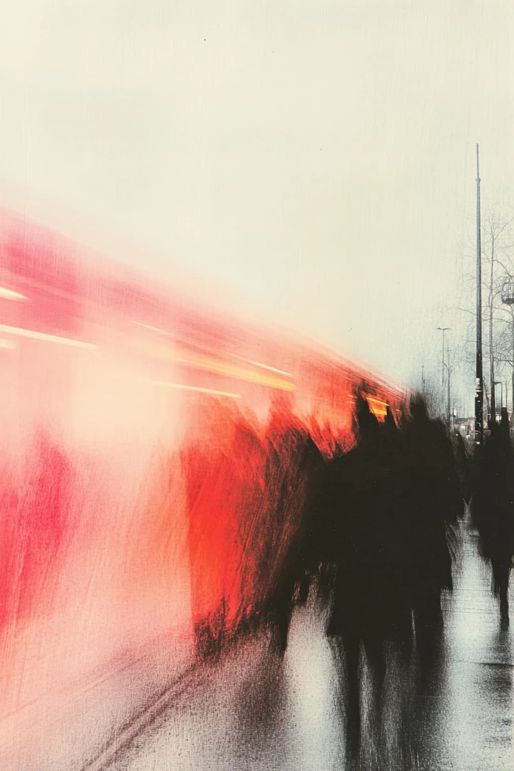Urban Motion: A Dance of Light and Shadow in Abstract Blur