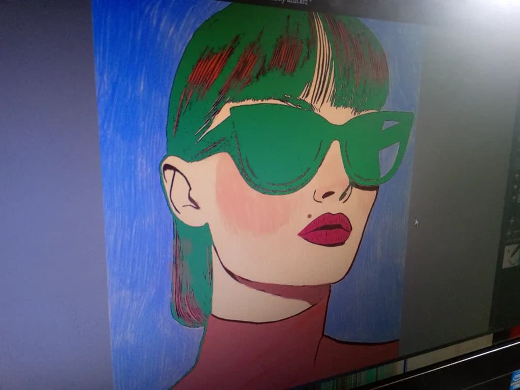 Chic Elegance: A Colorful Portrait of Modern Fashionista
