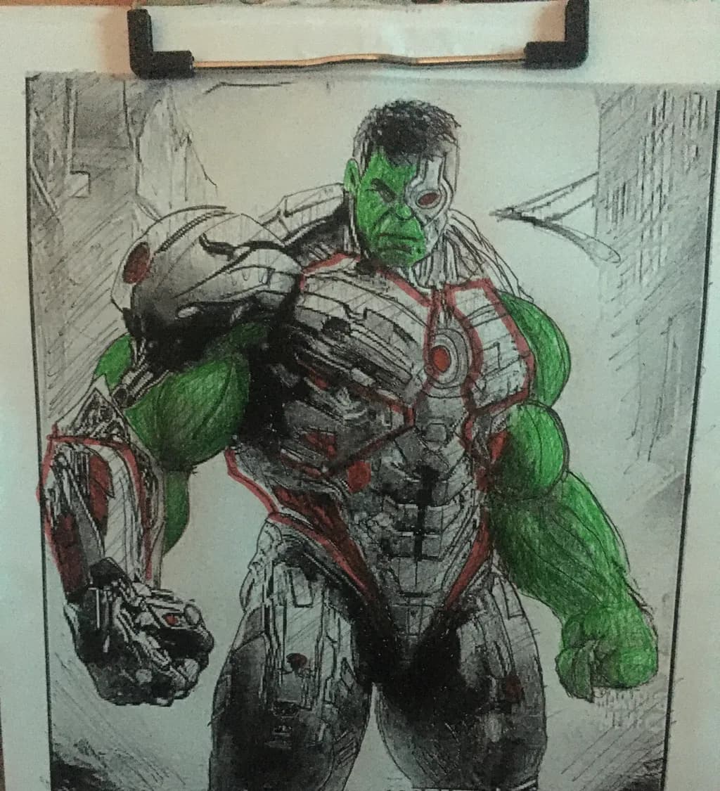 Hulking Hero: A Bold Fusion of Strength and Technology