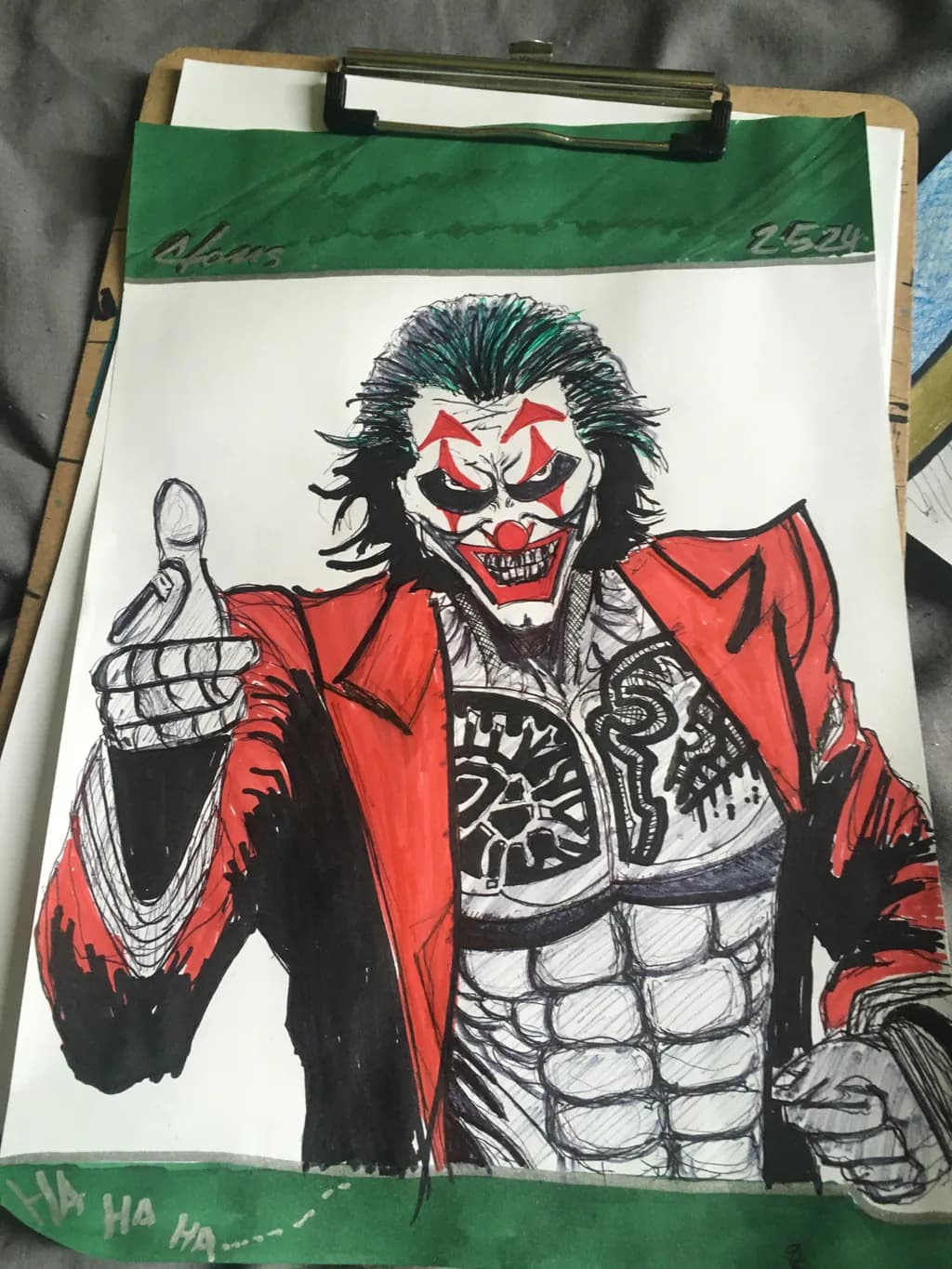 Creepy Clown Charisma: A Bold Comic Character Illustration