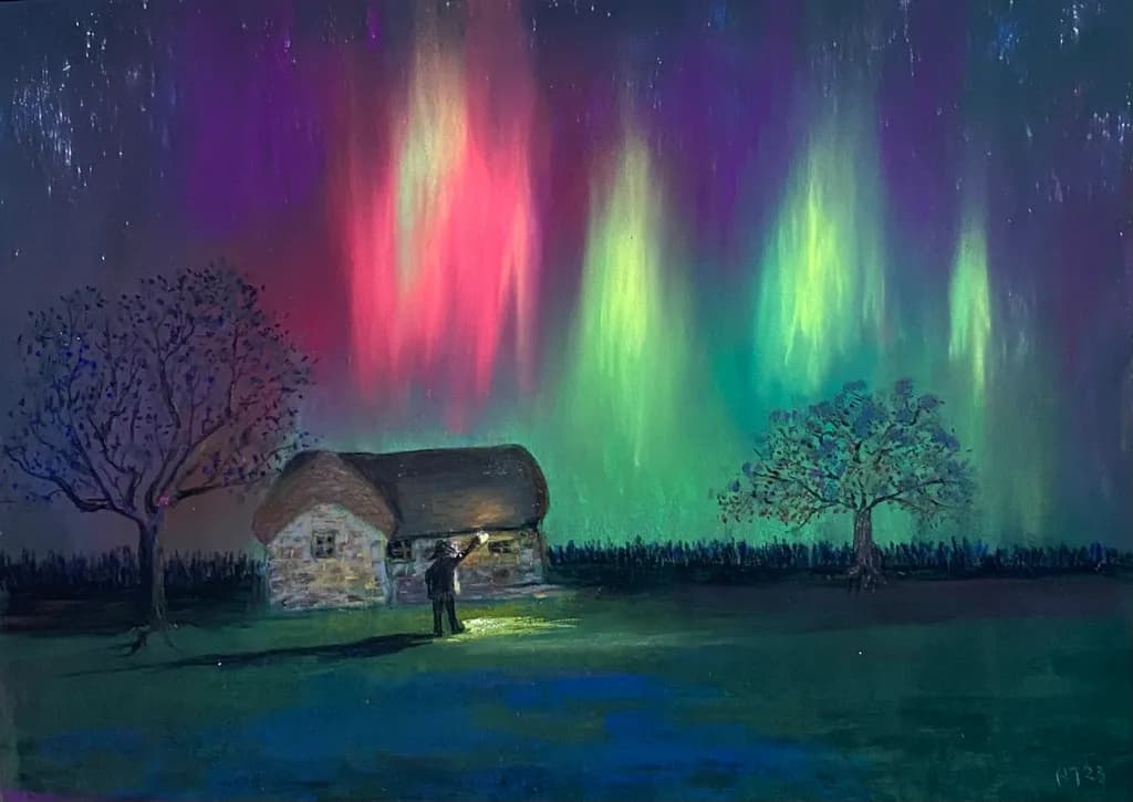 Whispers of the Aurora: A Solitary Night Beneath the Dancing Lights