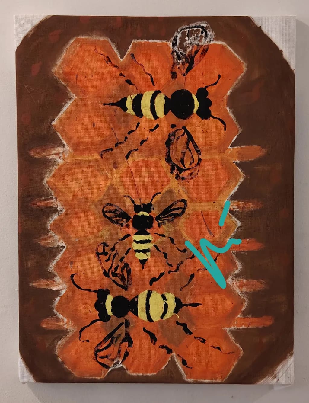 Honeycomb Harmony: A Vibrant Celebration of Bees and Nature's Artistry