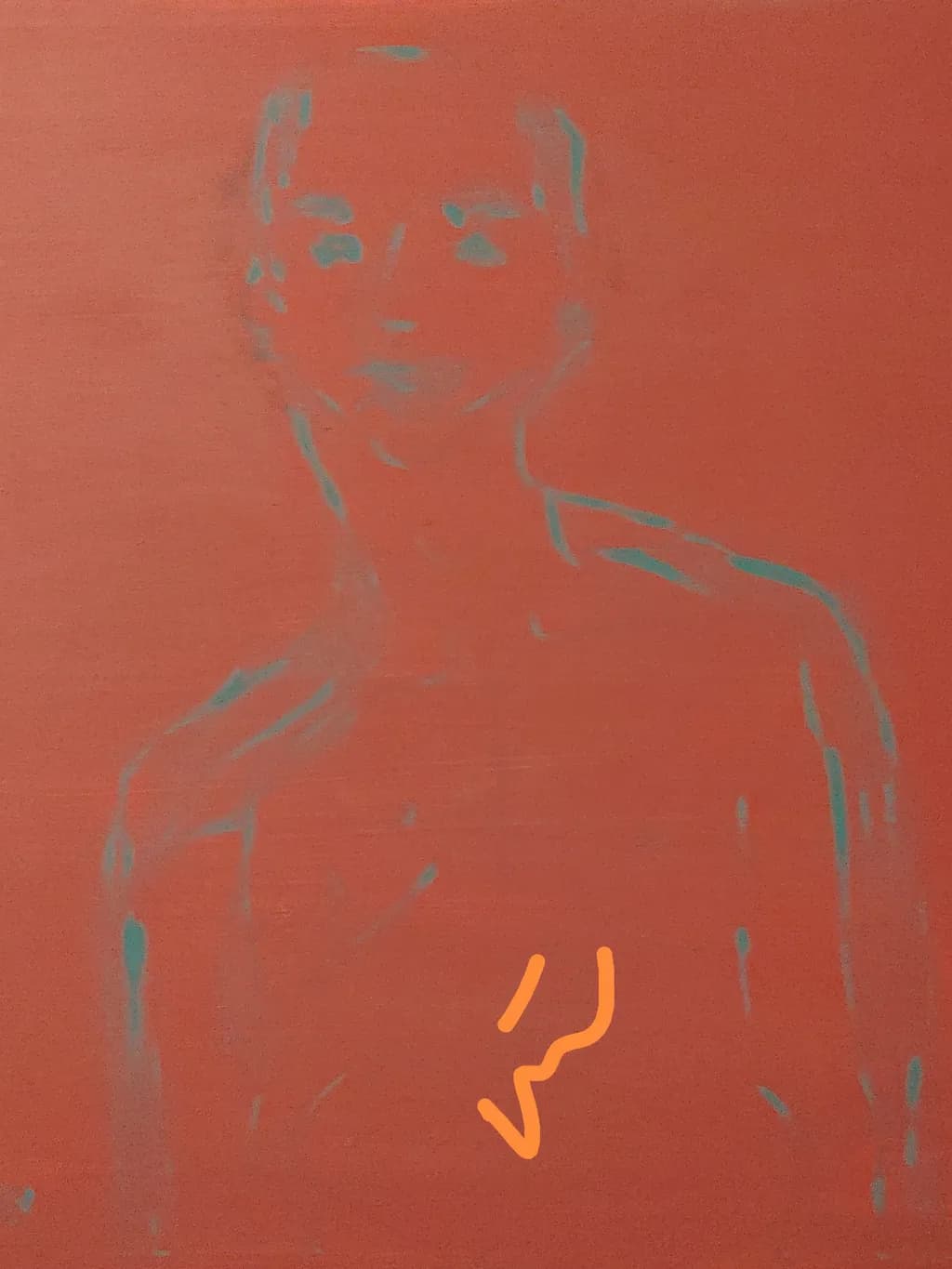 Whispers of Color: An Abstract Portrait in Expression and Line