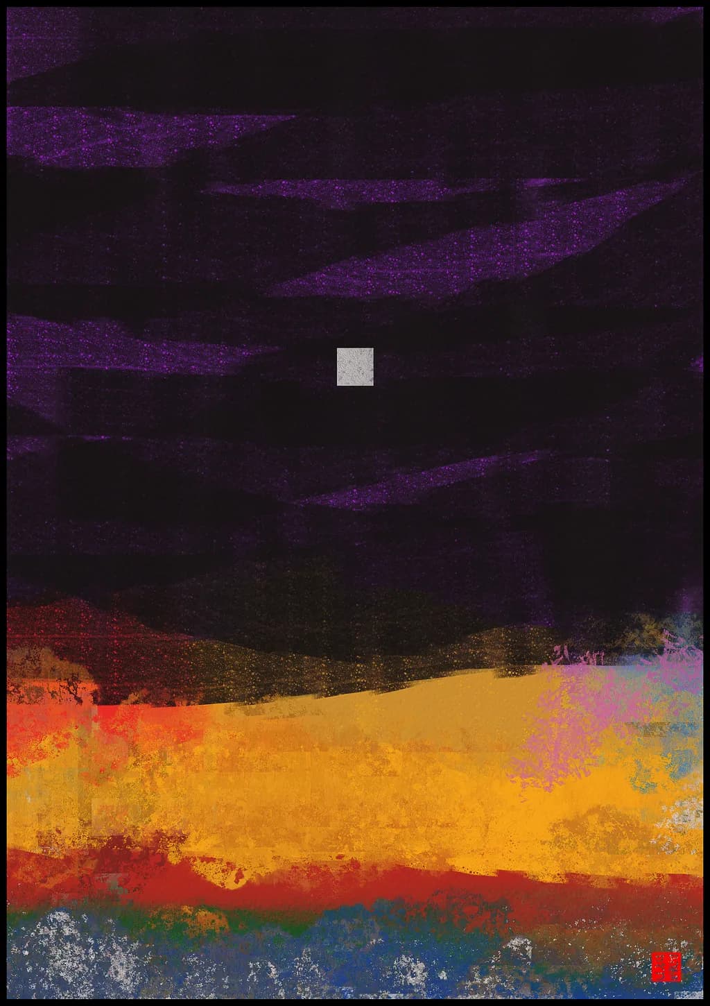 Vibrant Horizons: An Abstract Landscape of Color and Texture