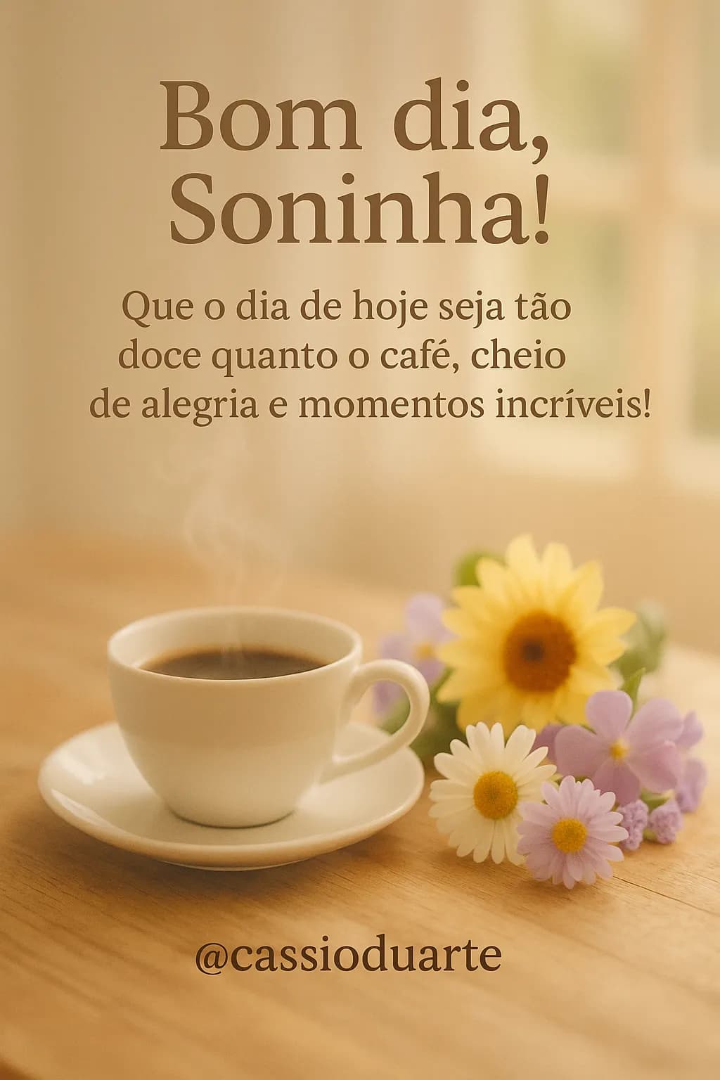 Morning Serenity: A Warm Embrace of Coffee and Blossoms