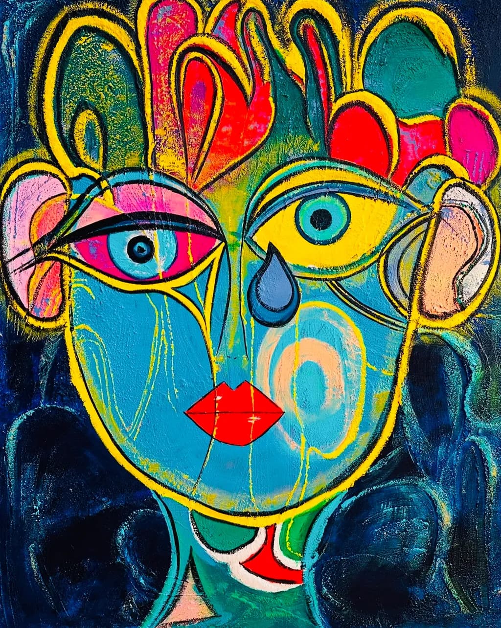 Vibrant Emotions: An Abstract Journey Through Colorful Expression