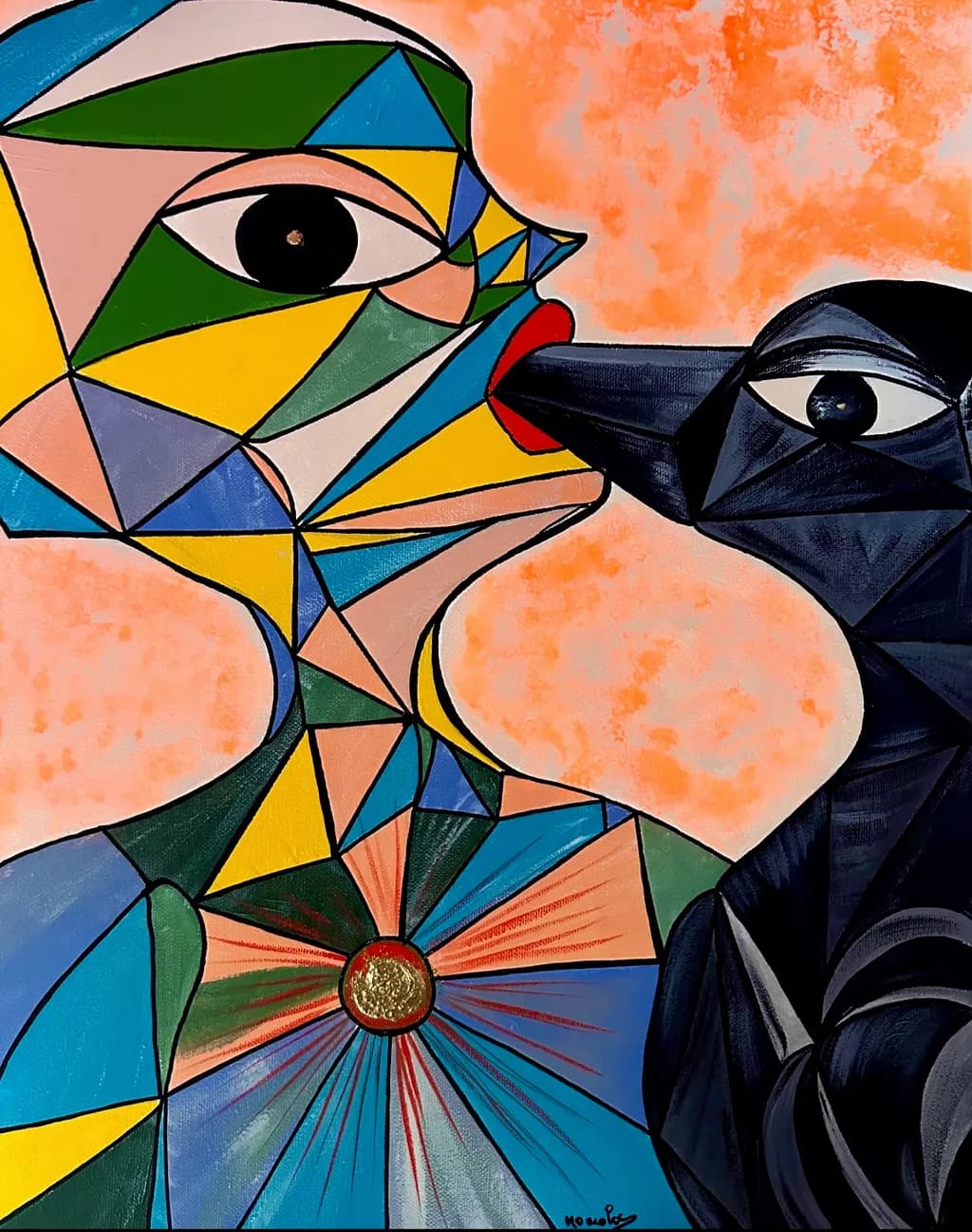 Whispers of Color: A Geometric Dance of Emotion and Connection